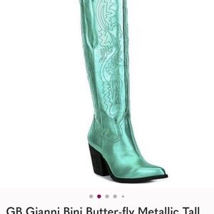 Gorgeous GB metallic green cowboy boots